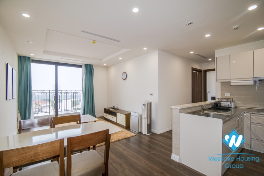 Two bedroom apartment with lake view for rent at HDI 55 Le Dai Hanh building
